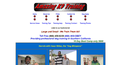 Desktop Screenshot of amazingk9training.com